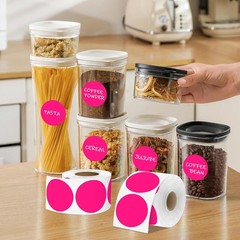 2 Inch Fluorescent Pink Circle Stickers 500 Pcs,Permanent Color Coding Dots f…