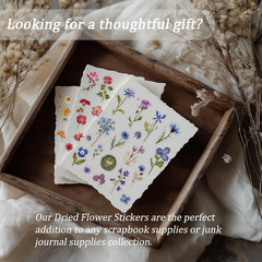 450 Pcs Flower Stickers for Scrapbook Supplies, Dried Pressed Flowers Scrapbook,