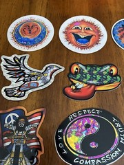 24 Vintage Prism Vending Machine Stickers lot Hippie 90’s Peace Rainbow Mushroom