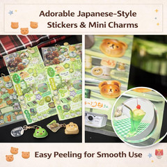 Strawberry Journal Stickers Pack, 800 Pcs Cute Scrapbook Stickers for Junk Journ
