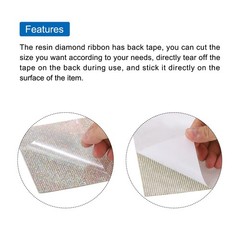 12000 Pcs Bling Rhinestone Sheet 9.44×7.87″ 1 Pack Pink Black