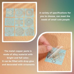 9Pcs 1.6Ã—1.6 inch Sacred Geometry Metal Energy Stickers Flower of Life Orgon…