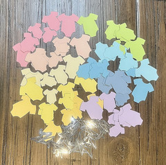 120 Pc Baby Outfit Die Cuts With Hanger 3 Sizes, 10 Colors, So Cute!