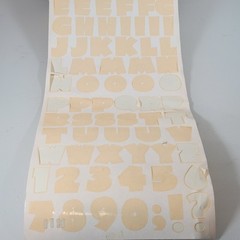Vintage Deja Views Cream Numbers & Letters Sticker Roll Lot of 17 Sheets – READ