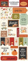 Carta Bella Paper HELLO AUTUMN 6×13 Sheet of Chipboard Phrases