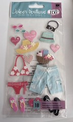 Jolee’s Dimensional Stickers – Beach Vacation Pool Tropical Theme – You Choose