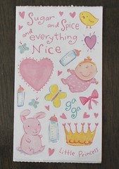 New Frances Meyer Scrapbook stickers BABY Sugar and Spice and Everything Nice