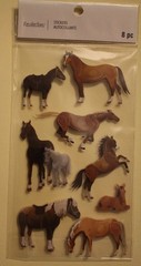 New Recollections scrapbook stickers horses foal gallop trot graze thoroughbred
