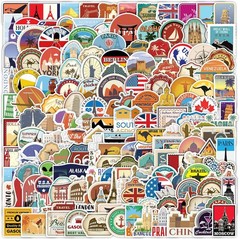 200Pcs World Travel Stickers Pack, Vacation Sticker Famous City Landmark Wate…