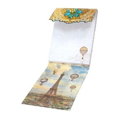 Punch Studio Notepad with Brooch (Eiffel Tower & Antique)
