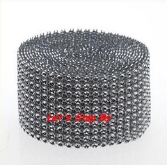4.5″ 30ft yard Diamond Mesh Rhinestone Ribbon Crystal Wedding Wrap Multi Colors