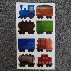RARE VINTAGE «TRAINS» STICKERS! HAMBLY STUDIOS 1980S HOLO FOIL COLLECTABLE