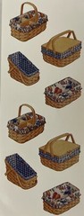 WICKER BASKET Stickers(8pc) Village Press•Fruit•Household •Picnic•Home•Organizer