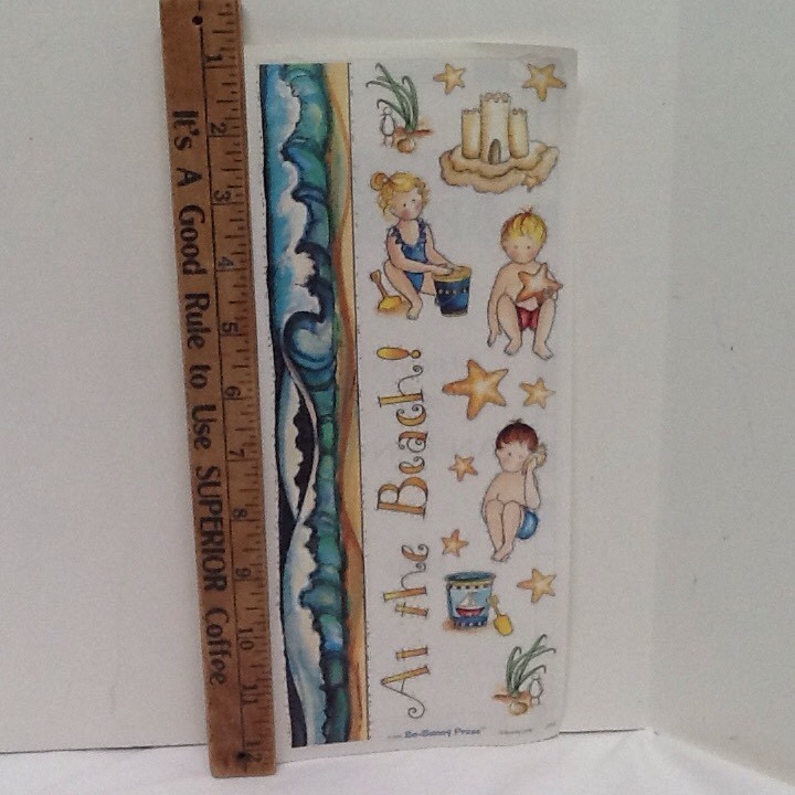 Summer Fun Beach Sandcastle 12″ Premium STICKER Border SCRAPBOOK Bo Bunny