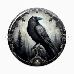 1 CROW/RAVEN STICKERS MAGNET SCRAPBOOK JUNK JOURNAL PHONE PC A+