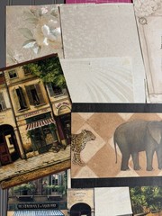 Vtge Textured Wallpaper Samples from Sample Book (10 Pieces) Set 21