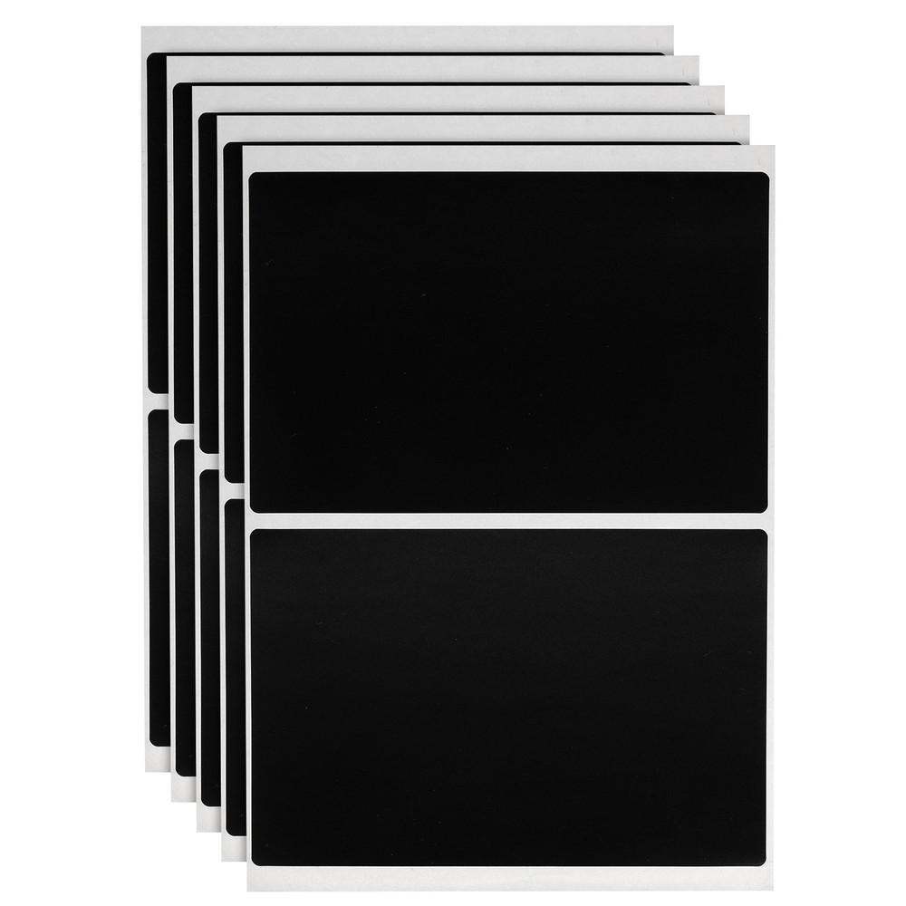 120 Sheet Black Label Stickers 3 x 2 Inch Rectangle Coding Labels for Office