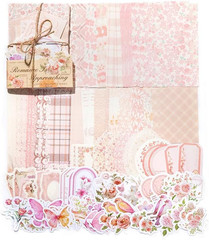 100Pcs Vintage Floral Scrapbook Paper Journaling Stickers Assorted