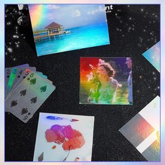 36 Sheets Holographic Sticker Paper Clear A4 Vinyl colourful