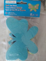 Butterfly Flower Craft Project Supply Pkg Glitter Sticker Foam Decoration NewMix