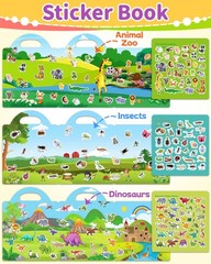 Reusable Sticker Books for Kids, Sticker Books for Toddlers, Toddler Travel T…