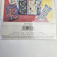 Stickopotamus Sticker Binder Sheets Vintage Glitter Stars Hearts 2 Packs Sealed