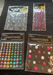 Lot 4 Paper Studio Gemstones Fun Mix Still In Packaging Pink Zebra Bedazzles
