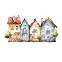 Fairy Tale European House Clear Vinyl Decal Sticker Water Resistant Laptop Gift