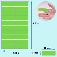 3″ x 1″ Colored Label Stickers, 840 Pcs in 14 Colors Rectangle Labels