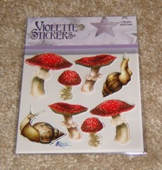 Violette One Small Package Sticker Sheets ~ Mushrooms & Snails