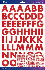 Sticker Alpha-Futura-Large-Bold-Red (164 Pieces) 52-90038