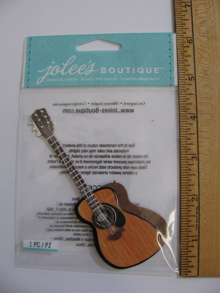 Jolee’s Dimensional Stickers GUITAR 1 Piece NIP