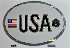 7 Selectra VTG Patriotic American USA Prismatic Flag Stickers, 250th Anniversary