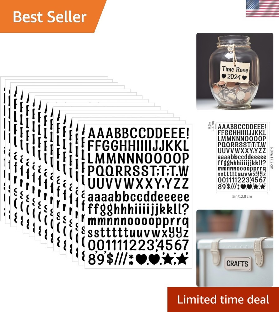 Durable 2280 Piece Vinyl Letter Stickers – Weatherproof for Indoor & Outdoor Use
