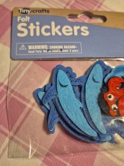Tiny Crafts Felt Stickers Sea Creatures Ocean Life 12 Pc