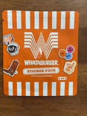 Whataburger Sticker Pack 5 of 5 Collectible 2026 Kids Meal Toy 8 Stickers Sealed