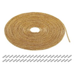 4mm x 10m Rhinestone Tube Crystal String Rope Golden Yellow with Aglets