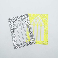 Metal Door Window Frame Lace Background Cutting Door and window lace frame