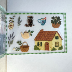 Cozy Coffee Animal Stickers Sticker Book Scrapbook Junk Journal Collage