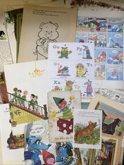 Vintage Childrens Ephemera Junk Journal Pack Book Pages Collage Crafts