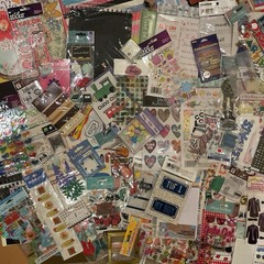 Huge Lot Art / Journal / scrapbooking 1025+ Supplies Stickers EMBELLISHMENTS NEW
