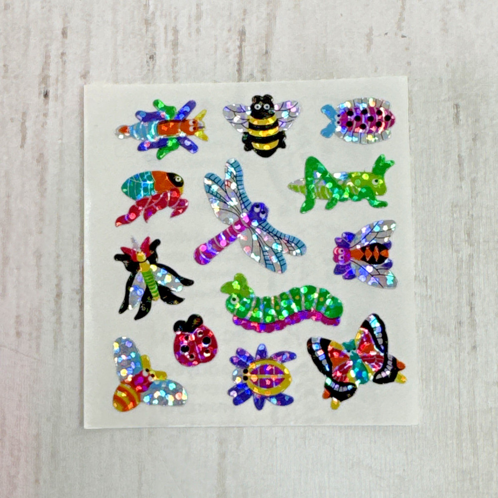 Vintage Sandylion Prismatic Stickers 1 Mod 2″X2″ Sticker Insects Bug Bee Fly