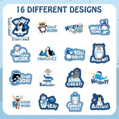Winter Polar Animal Sticker – 1000Pcs Teacher Reward Stickers in 2 Rolls Cute…