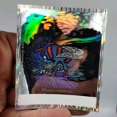 Vtg Scholastic Holographic Sticker Honey Bee Flower Please Return To Book Plate