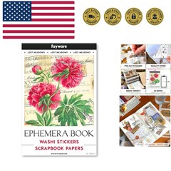 Vintage Washi Stickers for Journaling – Ephemera Book for Journaling with 414…