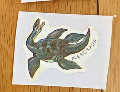 Vintage 80s Sticker Lot: Restored Dinosaur Brontosaurus T-Rex Stickers (READ)