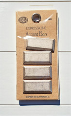 All My Memories Expressions Silver Metal Accent Bars Set – 3 Pack Bundle, Scrapb