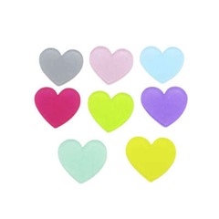 20pcs 20mm Acrylic Heart Colourful Flatback DIY Scrapbooking Decorative Craft Ma
