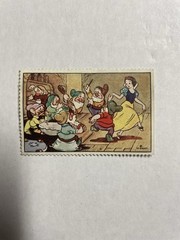 Vintage Snow White And The Seven Dwarfs Sticker Stamp