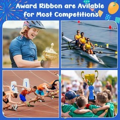 20 PCS Blue Blank Award Ribbon 11×4 Inch Rosette Medal Winner Recognition
